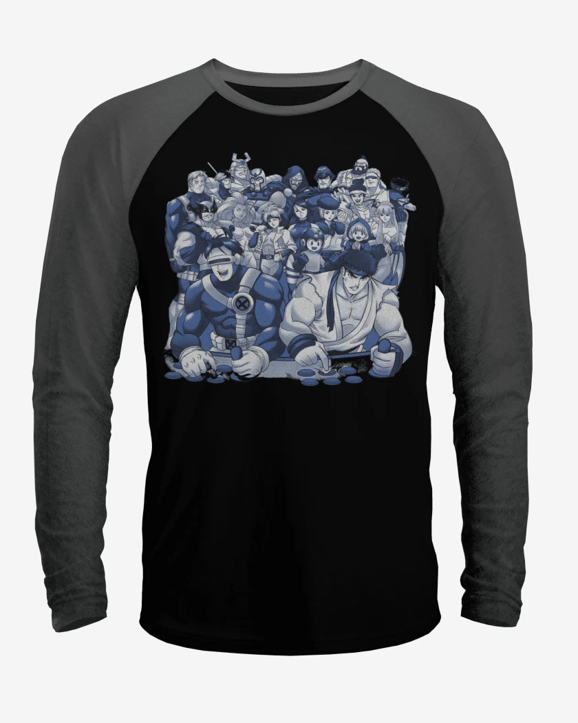 Polera Raglan X-Men vs Street Fighter