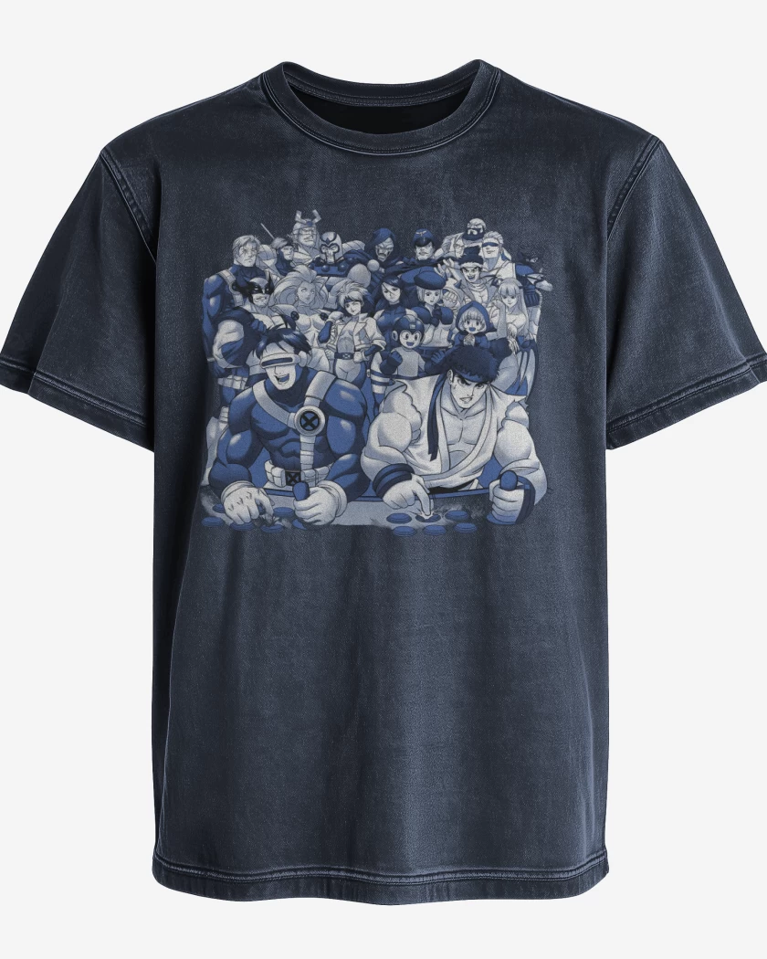Polera desgastada X-Men vs Street Fighter