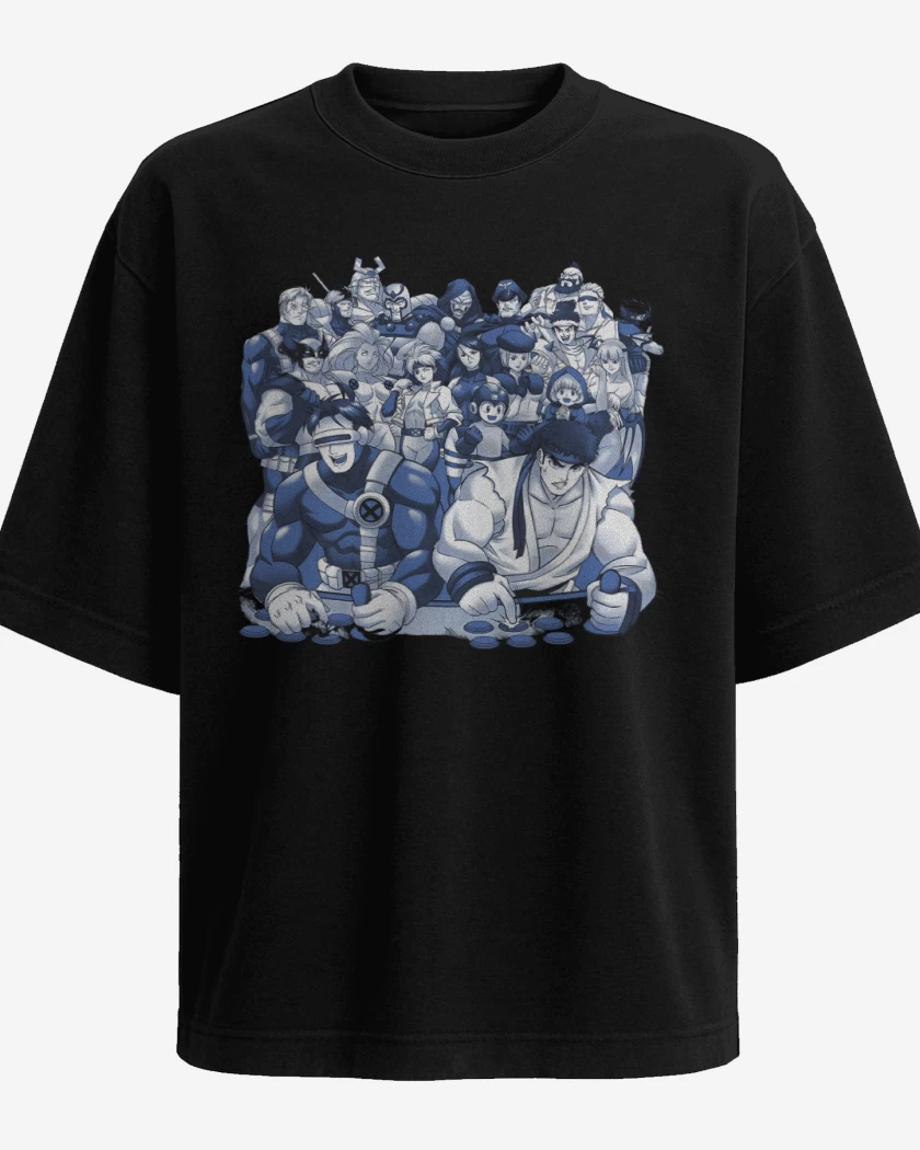 Polera Oversize X-Men vs Street Fighter