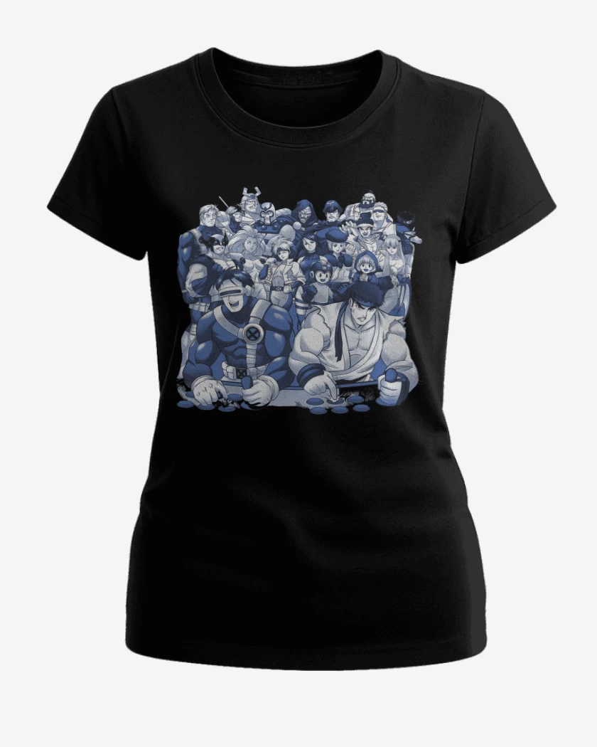 Polera de Mujer Negro de X-Men vs Street Fighter