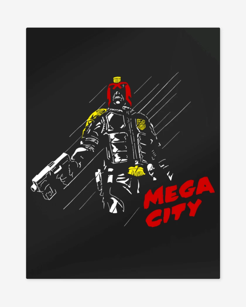 Print metalico Negro de Mega City