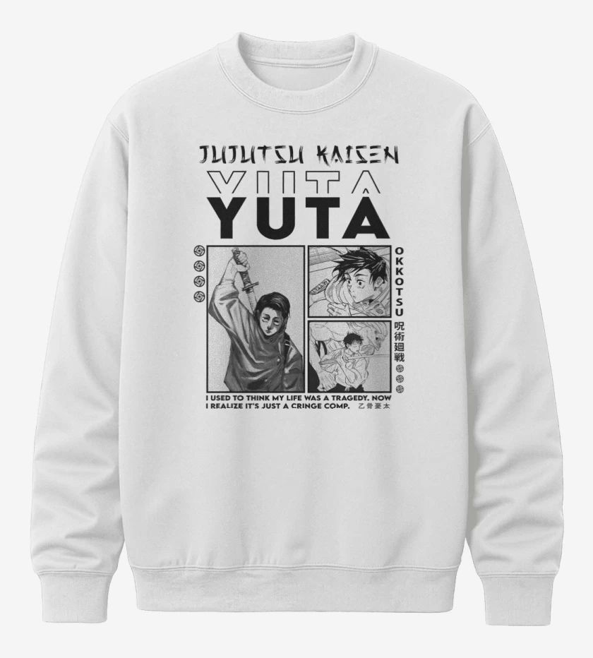 Poleron polo Blanco de Yuta Okkotsu