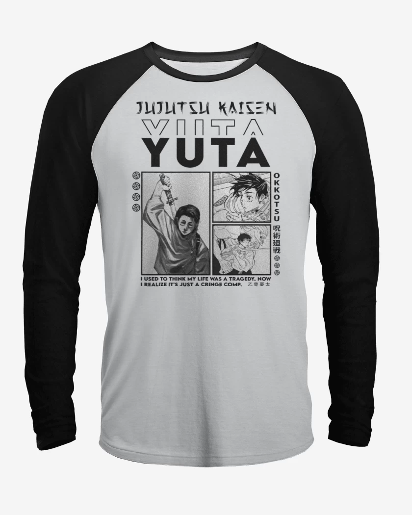 Polera Raglan Blanco / Negro de Yuta Okkotsu