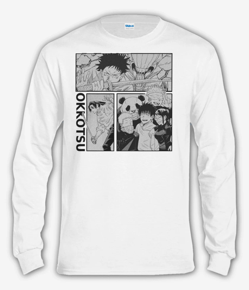 Polera manga larga Blanco de Okkotsu