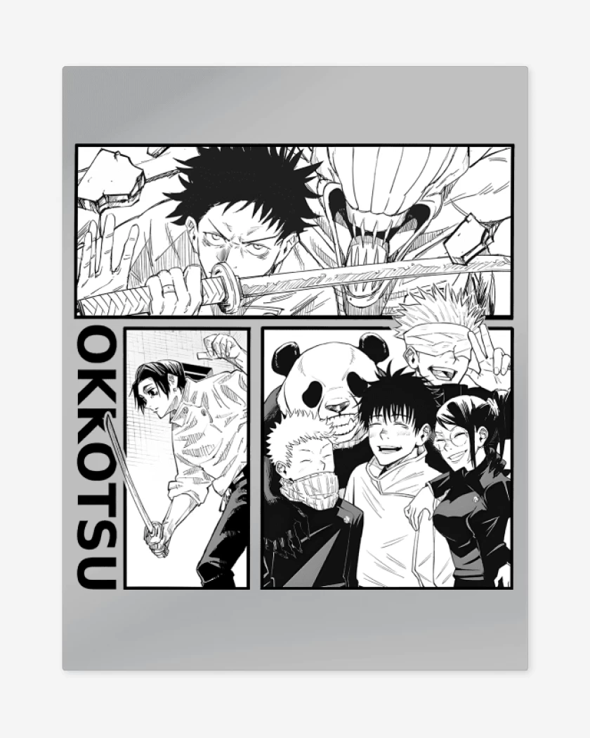 Print metalico Gris Melange de Okkotsu
