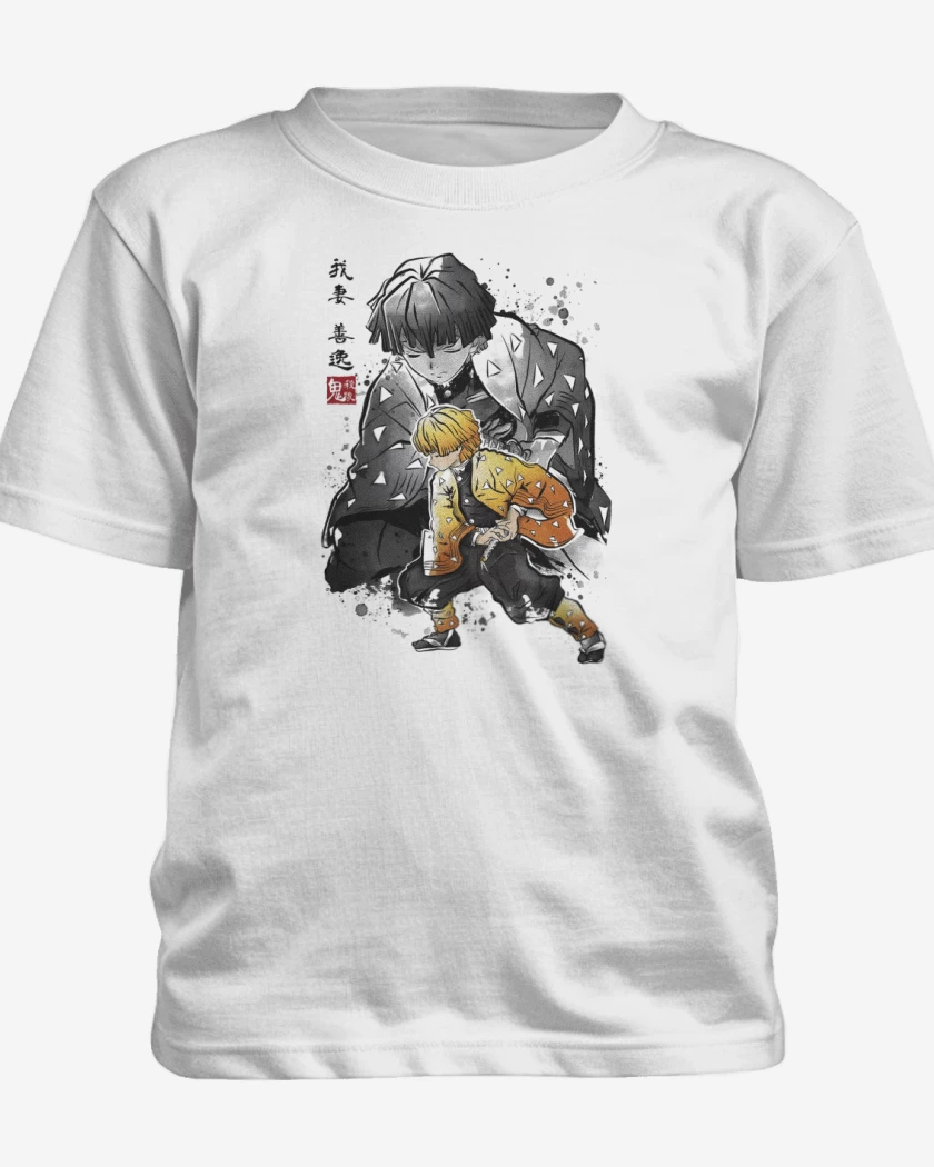 Polera de niño Blanco de Zenitsu Agatsuma 