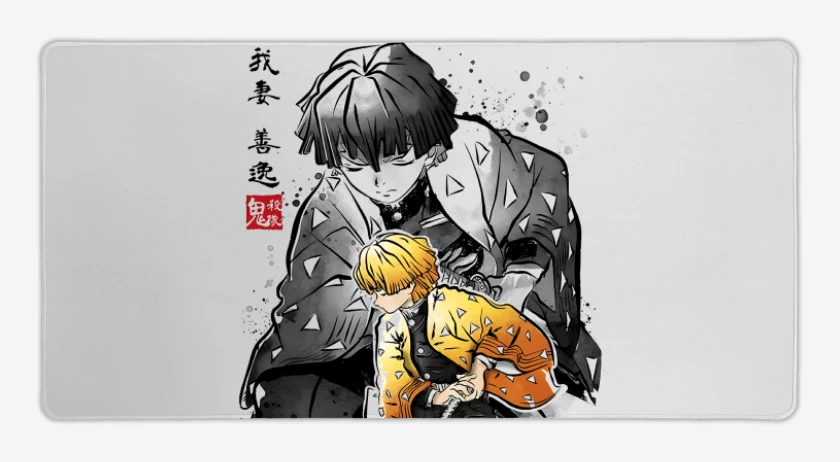 Mouse pad Gamer Blanco de Zenitsu Agatsuma 