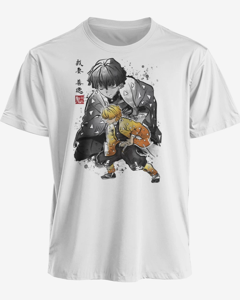 Polera premium Blanco de Zenitsu Agatsuma 
