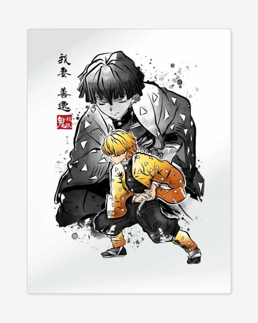 Print metalico Blanco de Zenitsu Agatsuma 