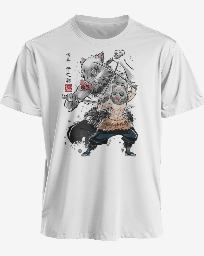 Polera premium Blanco de Inosuke Hashibira 