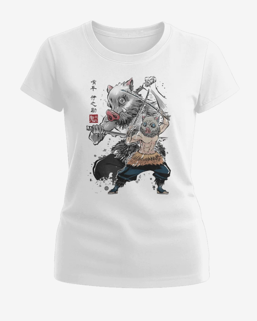 Polera de Mujer Blanco de Inosuke Hashibira 