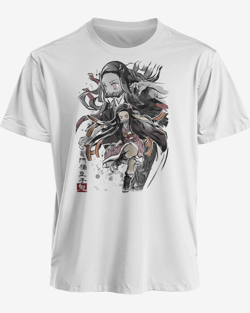 Polera premium Blanco de Nezuko Kamado