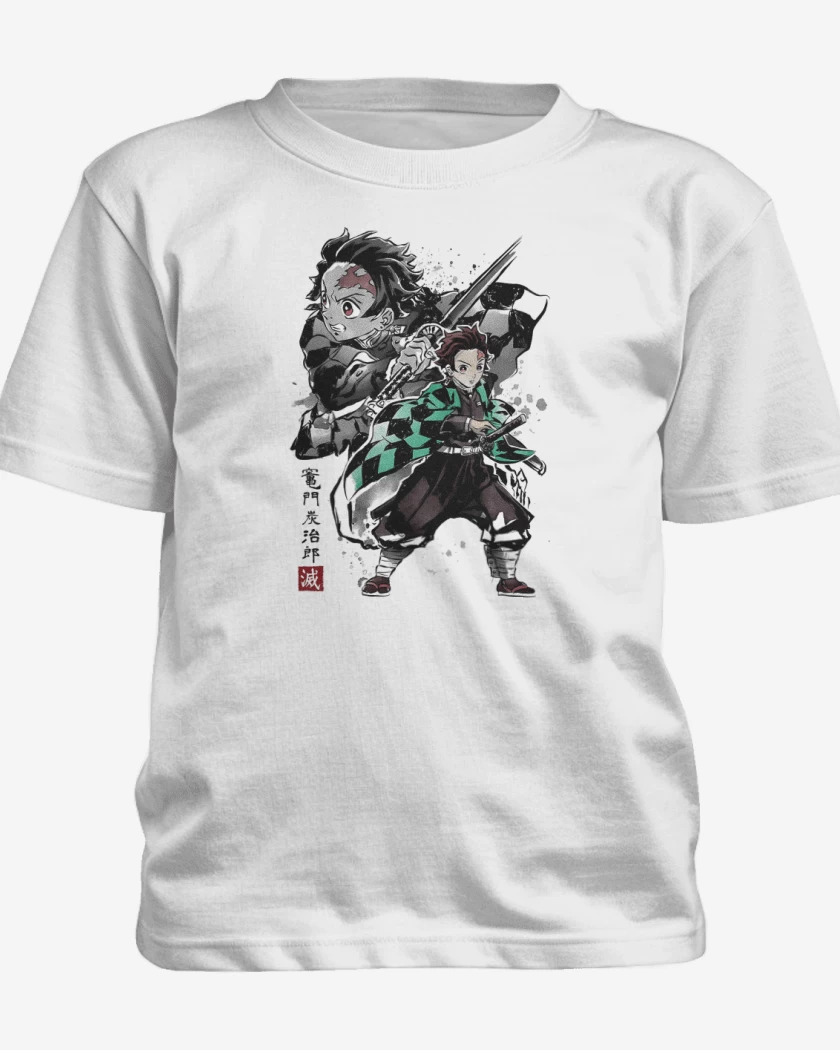Polera de niño Blanco de Tanjiro Kamado