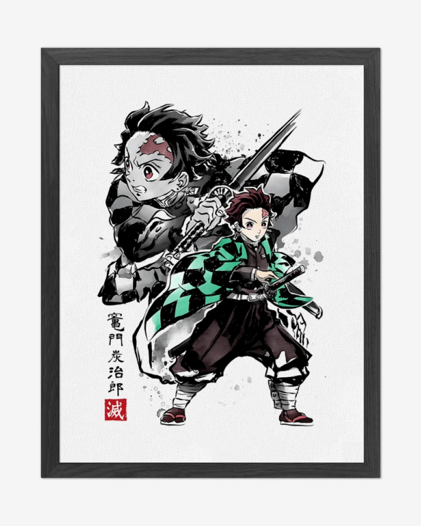 Cuadro decorativo Blanco de Tanjiro Kamado