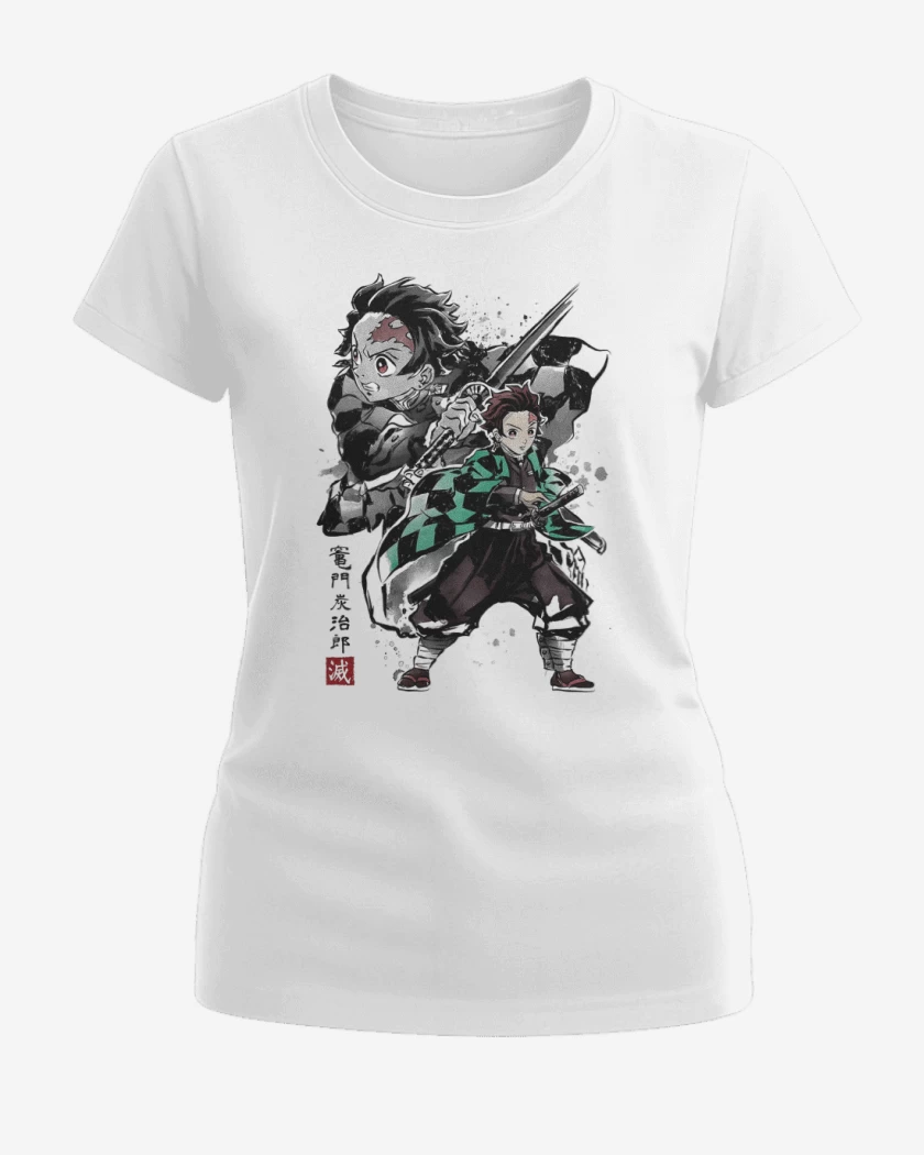 Polera de Mujer Blanco de Tanjiro Kamado