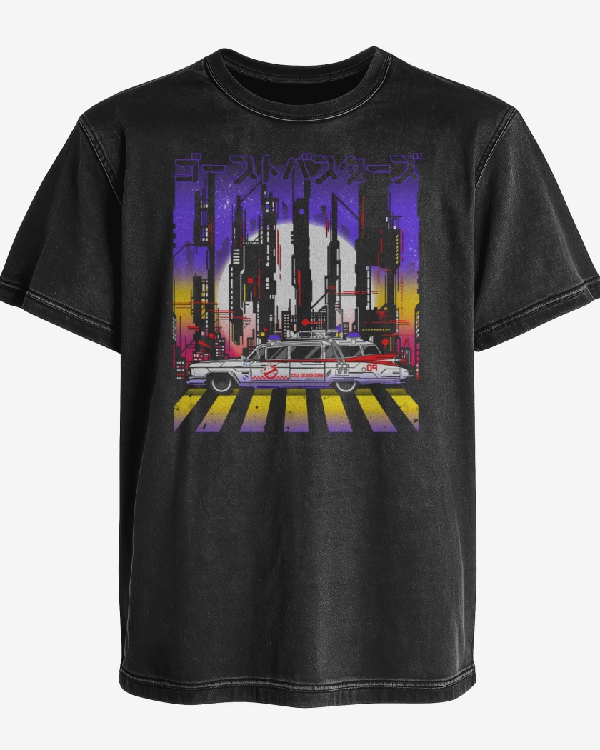 Polera desgastada Negro de ECTO 01
