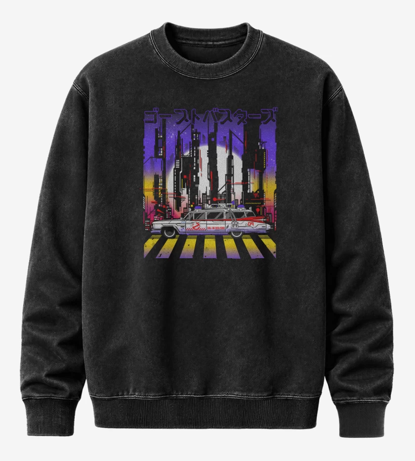 Poleron Polo Acid Wash Negro de ECTO 01