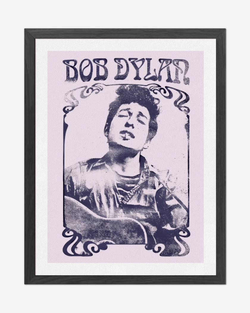 Cuadro decorativo Rosa Pastel de Bob Dylan 2
