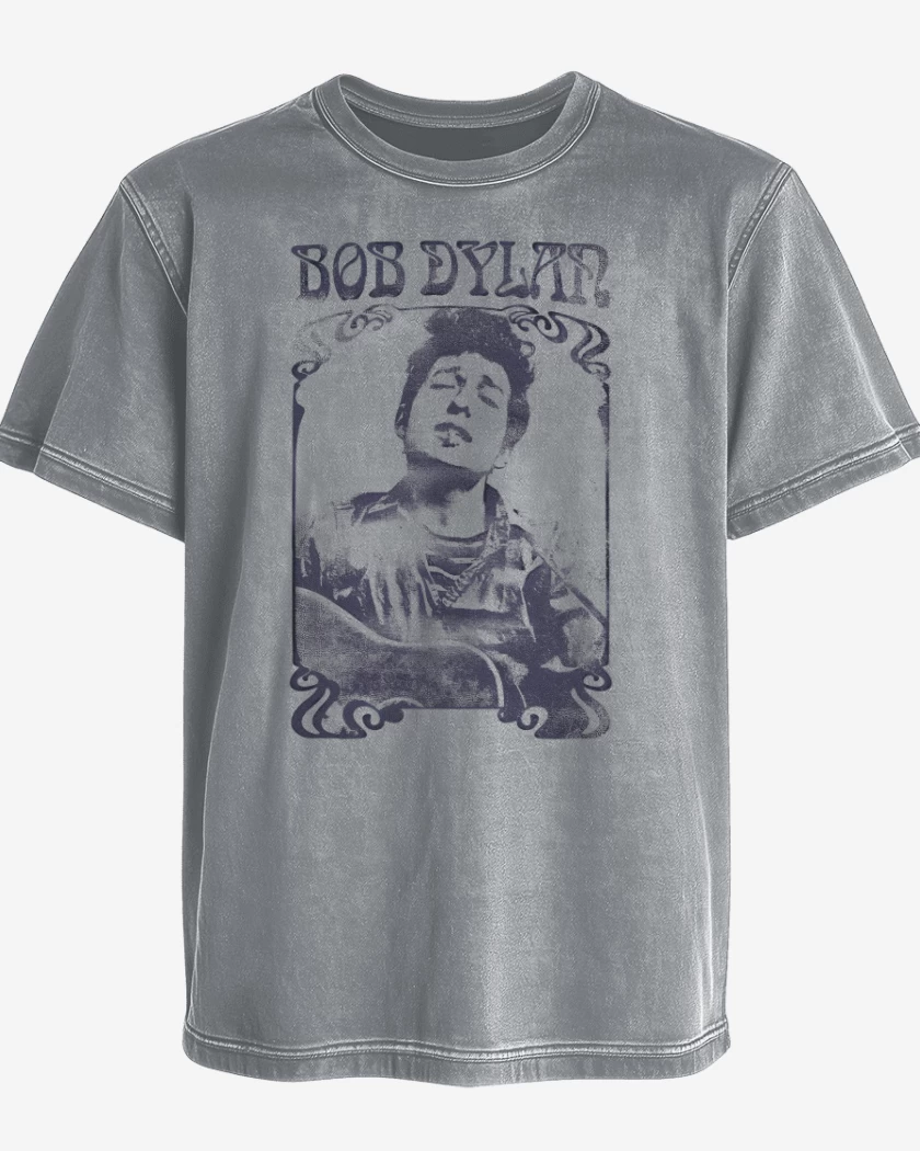 Polera desgastada Gris Melange de Bob Dylan 2