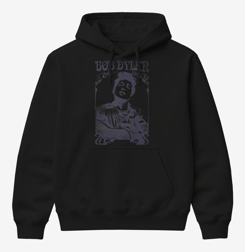 Poleron Canguro básico Negro de Bob Dylan 2