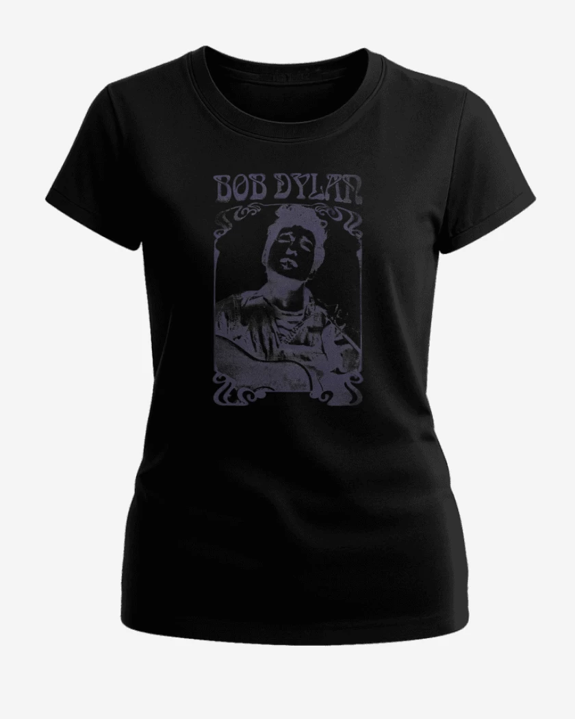 Polera de Mujer Negro de Bob Dylan 2