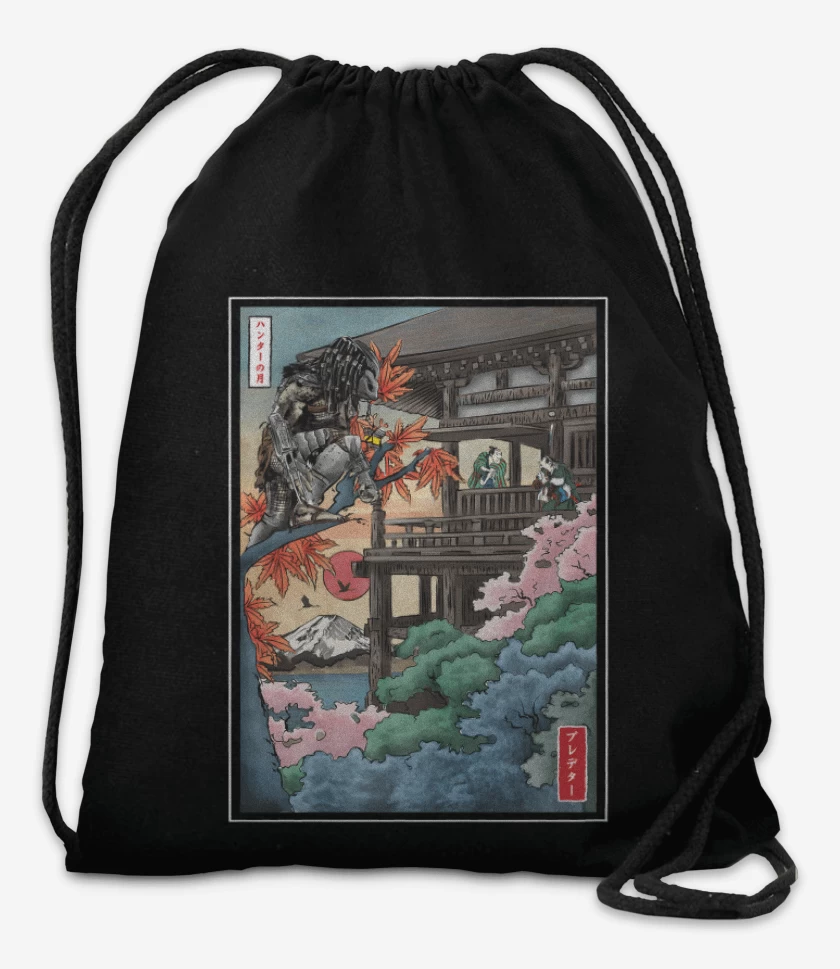Mochila Negro de Depredador Ukiyo e