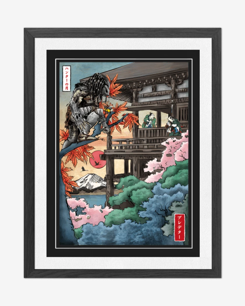 Cuadro decorativo Negro de Depredador Ukiyo e