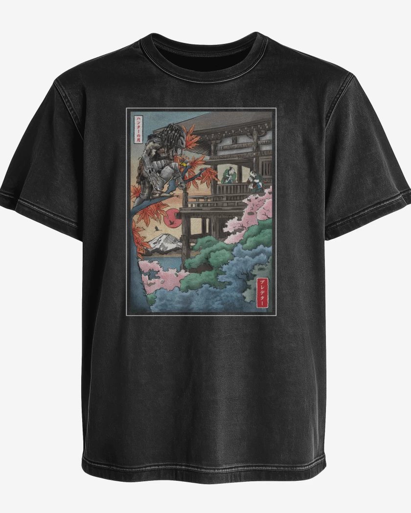 Polera desgastada Depredador Ukiyo e