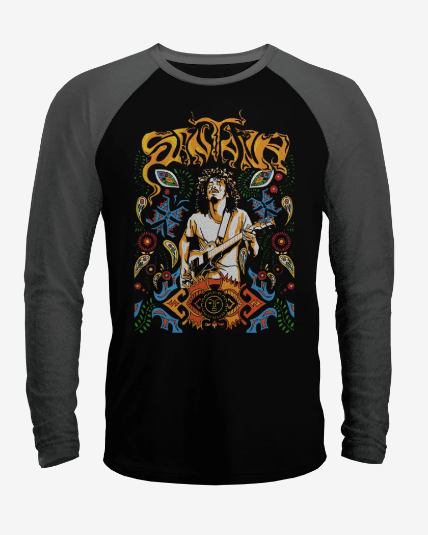 Polera Raglan Negro / Negro Heather de Santana