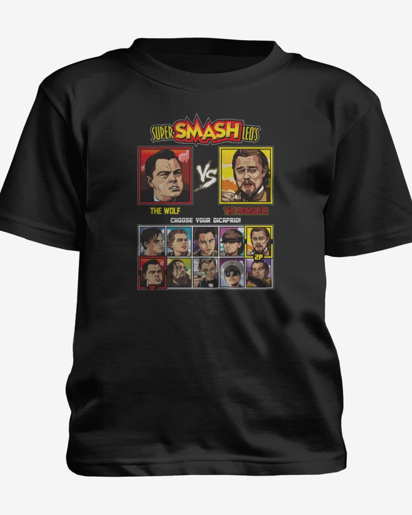 Polera de niño Negro de Super smash leo
