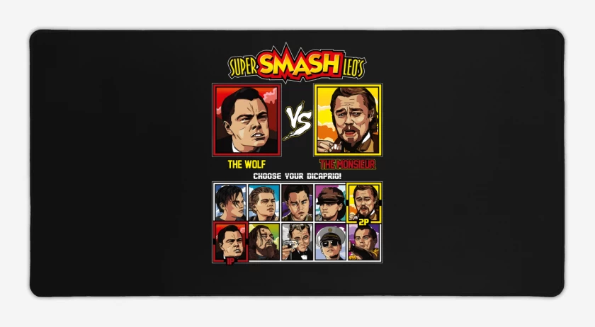 Mouse pad Gamer Negro de Super smash leo