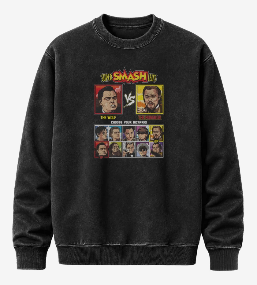 Poleron Polo Acid Wash Negro de Super smash leo