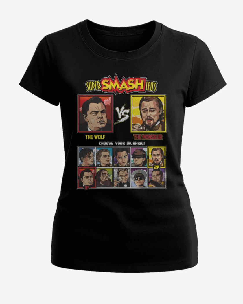 Polera de Mujer Negro de Super smash leo