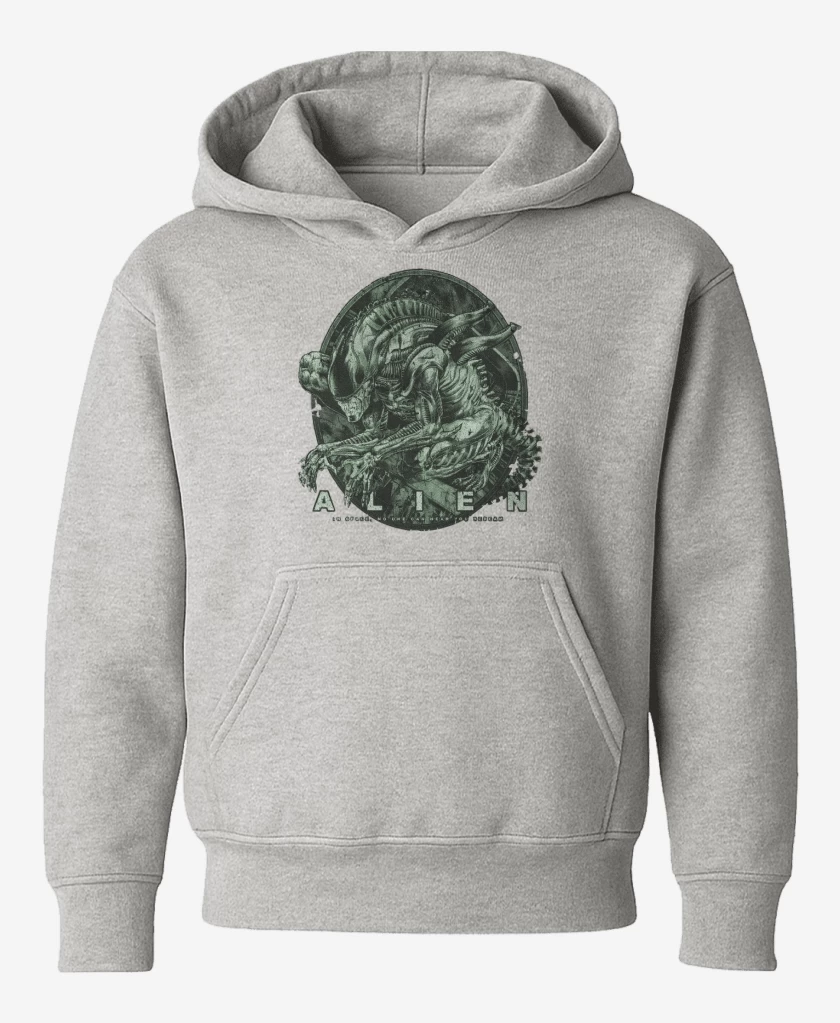 Poleron de niño Gris Melange de Xenomorfo