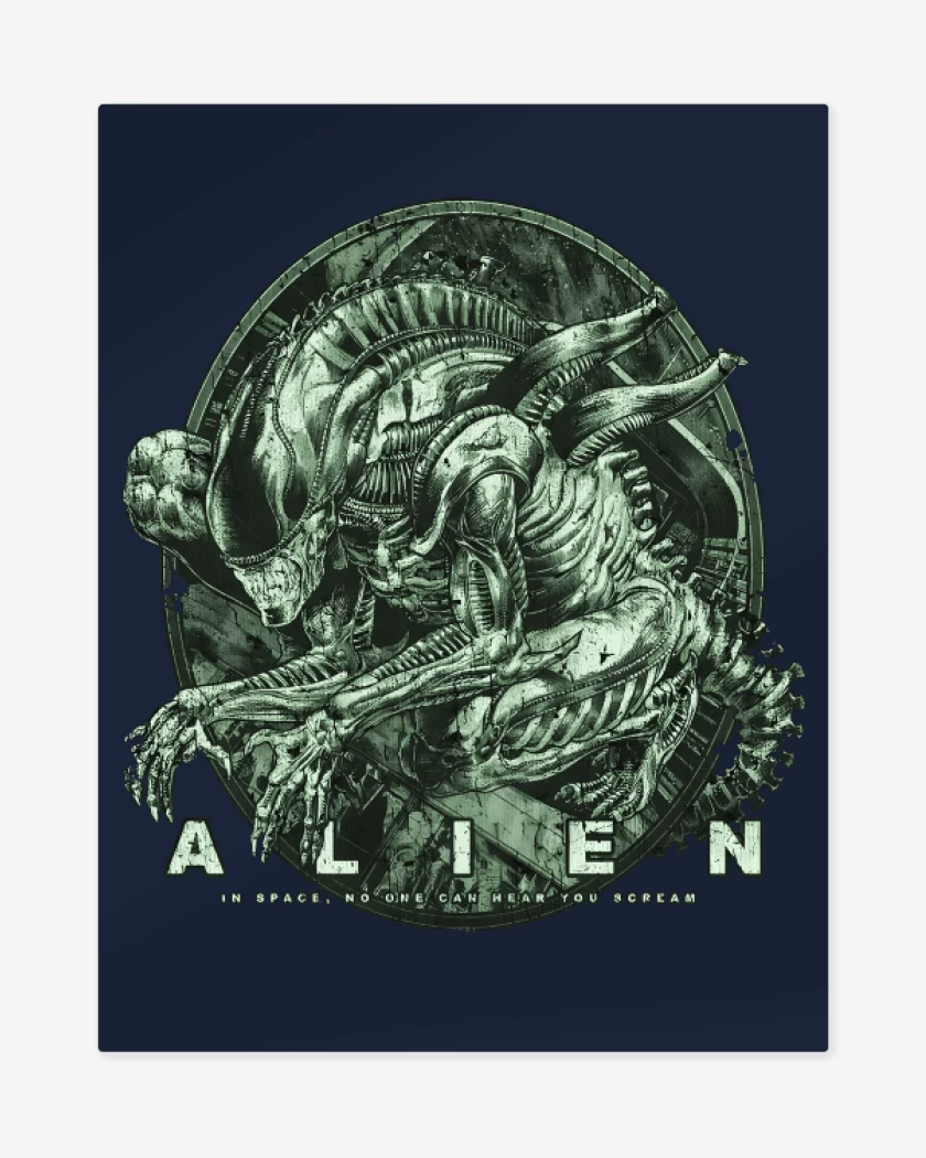 Print metalico Xenomorfo