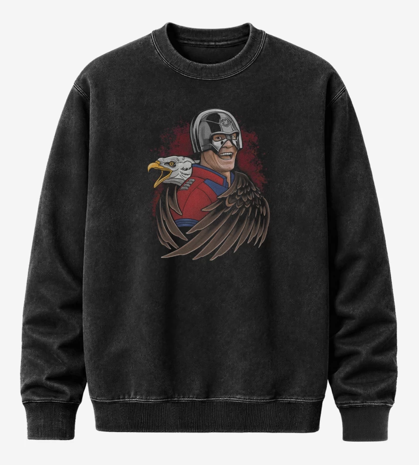 Poleron Polo Acid Wash Negro de JohnMaker