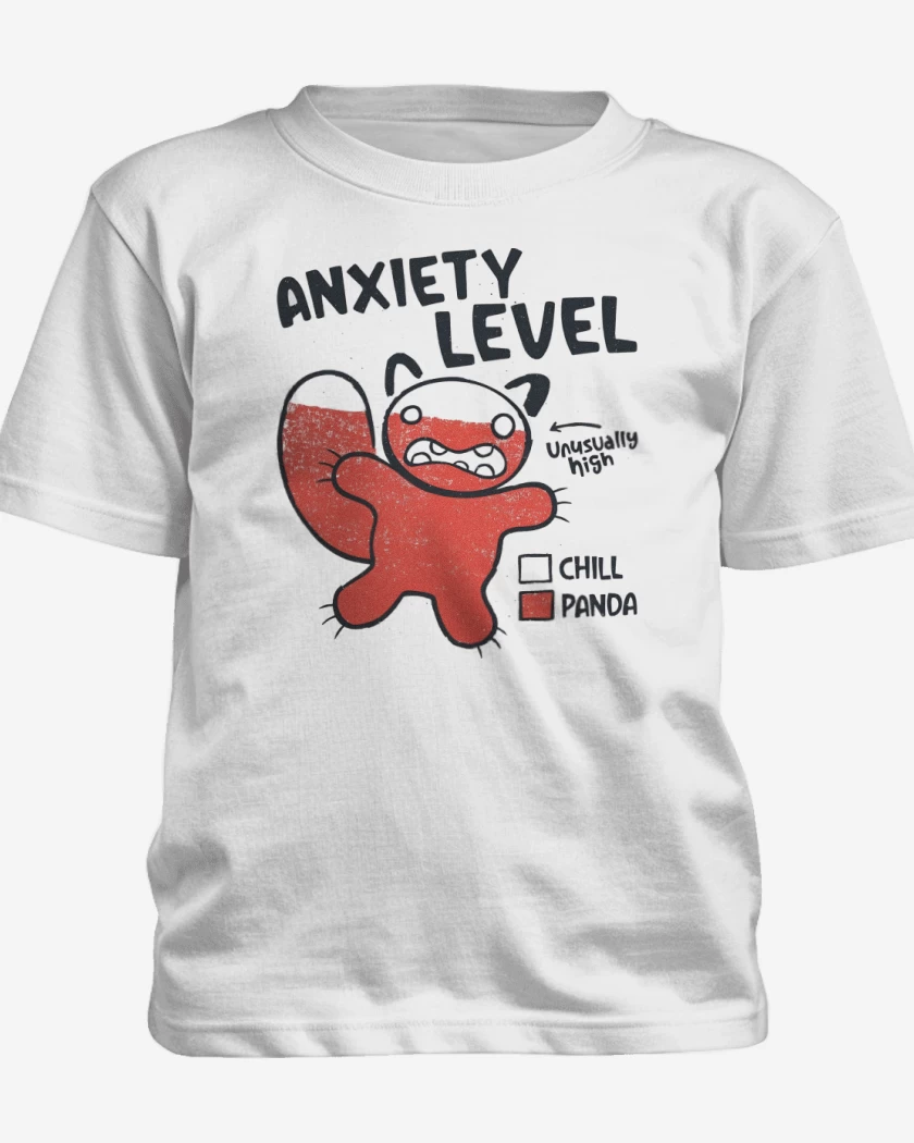 Polera de niño Blanco de Niveles de Ansiedad