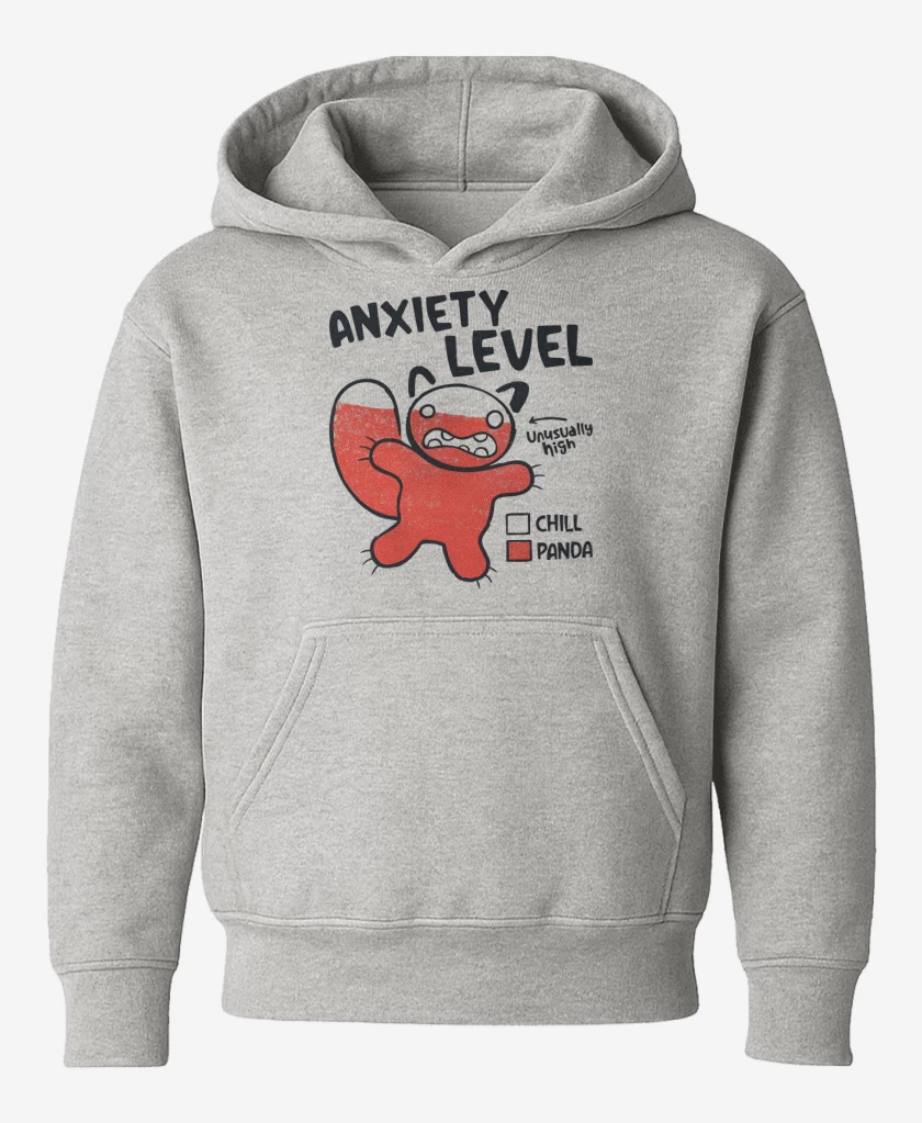 Poleron de niño Gris Melange de Niveles de Ansiedad