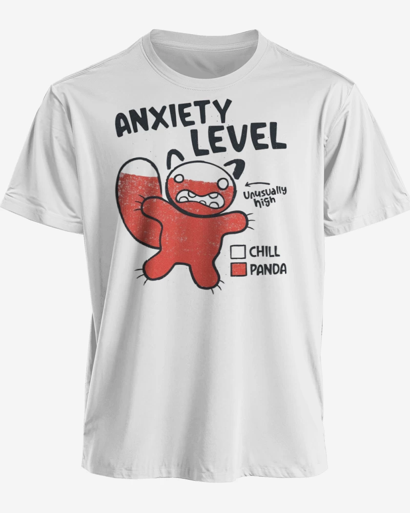 Polera premium Blanco de Niveles de Ansiedad