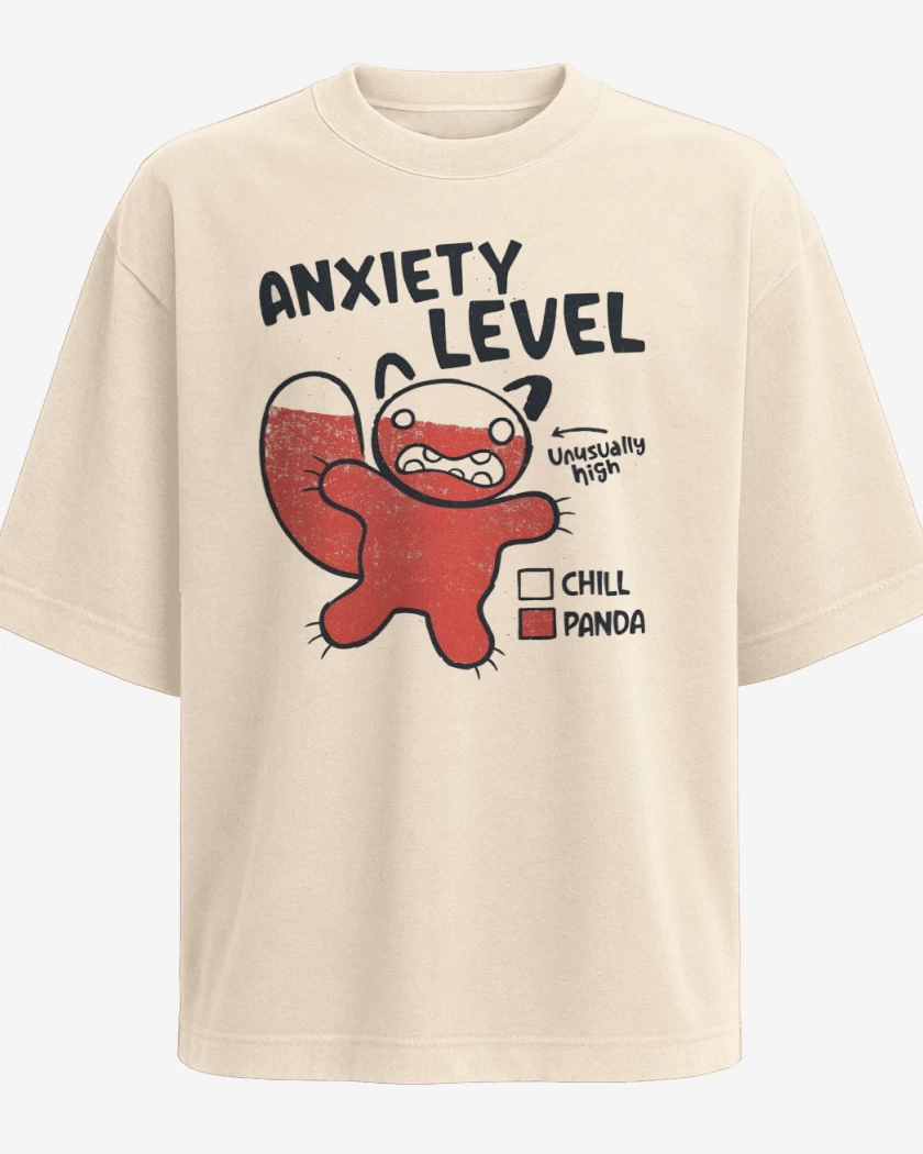 Polera Oversize Niveles de Ansiedad