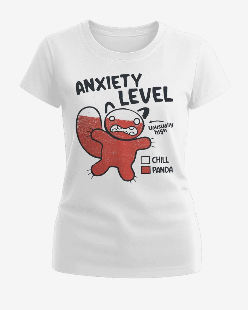 Polera de Mujer Blanco de Niveles de Ansiedad