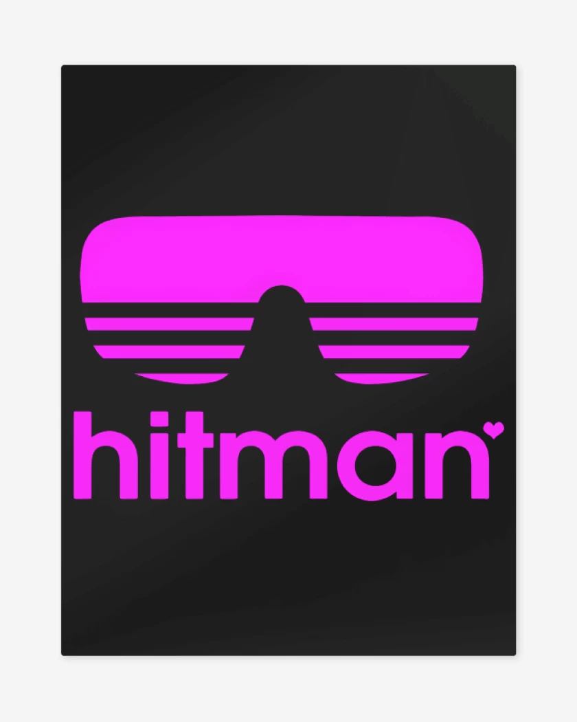 Print metalico Negro de Hitman