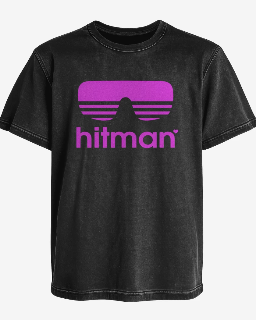 Polera desgastada Negro de Hitman