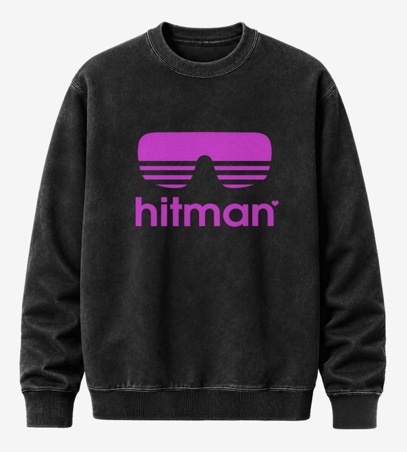 Poleron Polo Acid Wash Negro de Hitman