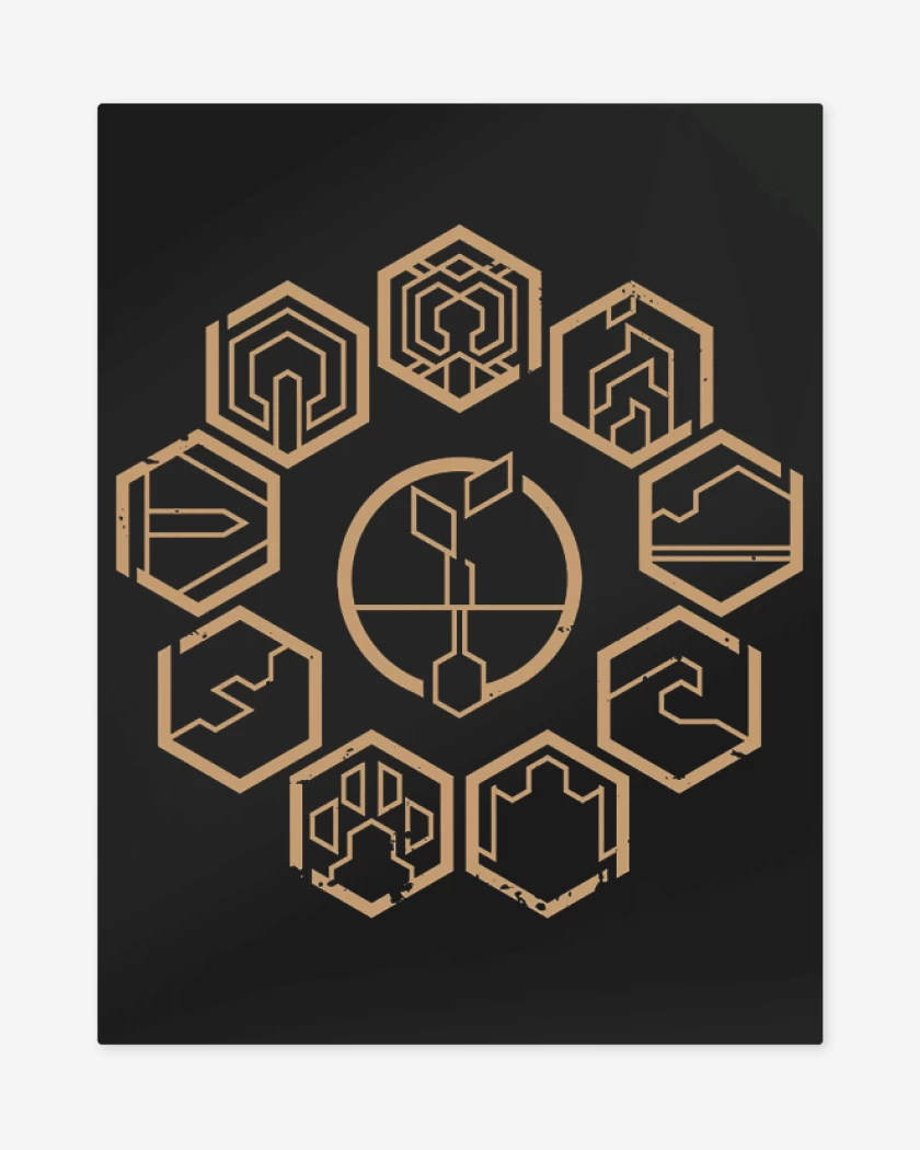 Print metalico Negro de Horizon GAIA