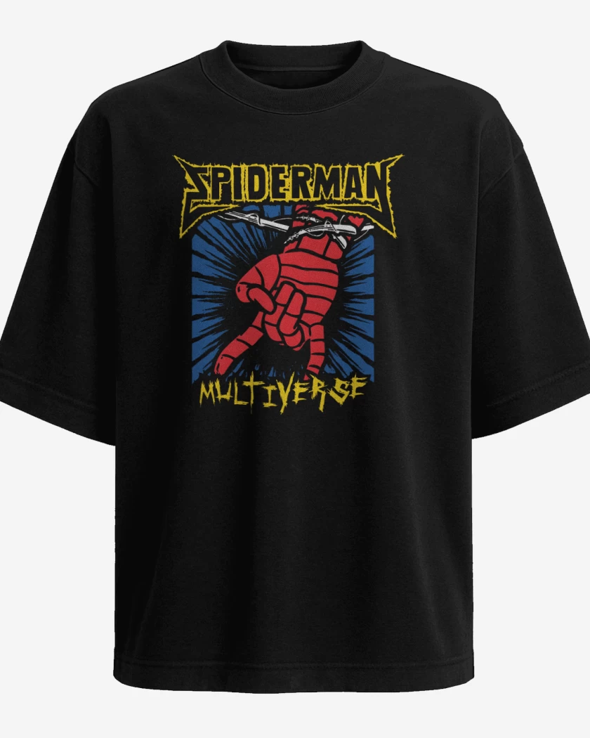 Polera Oversize Negro de ST. Spiderman