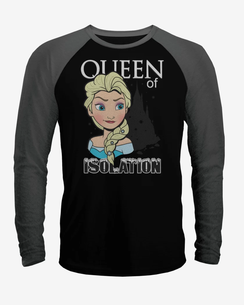 Polera Raglan Negro / Negro Heather de Queen of Isolation  