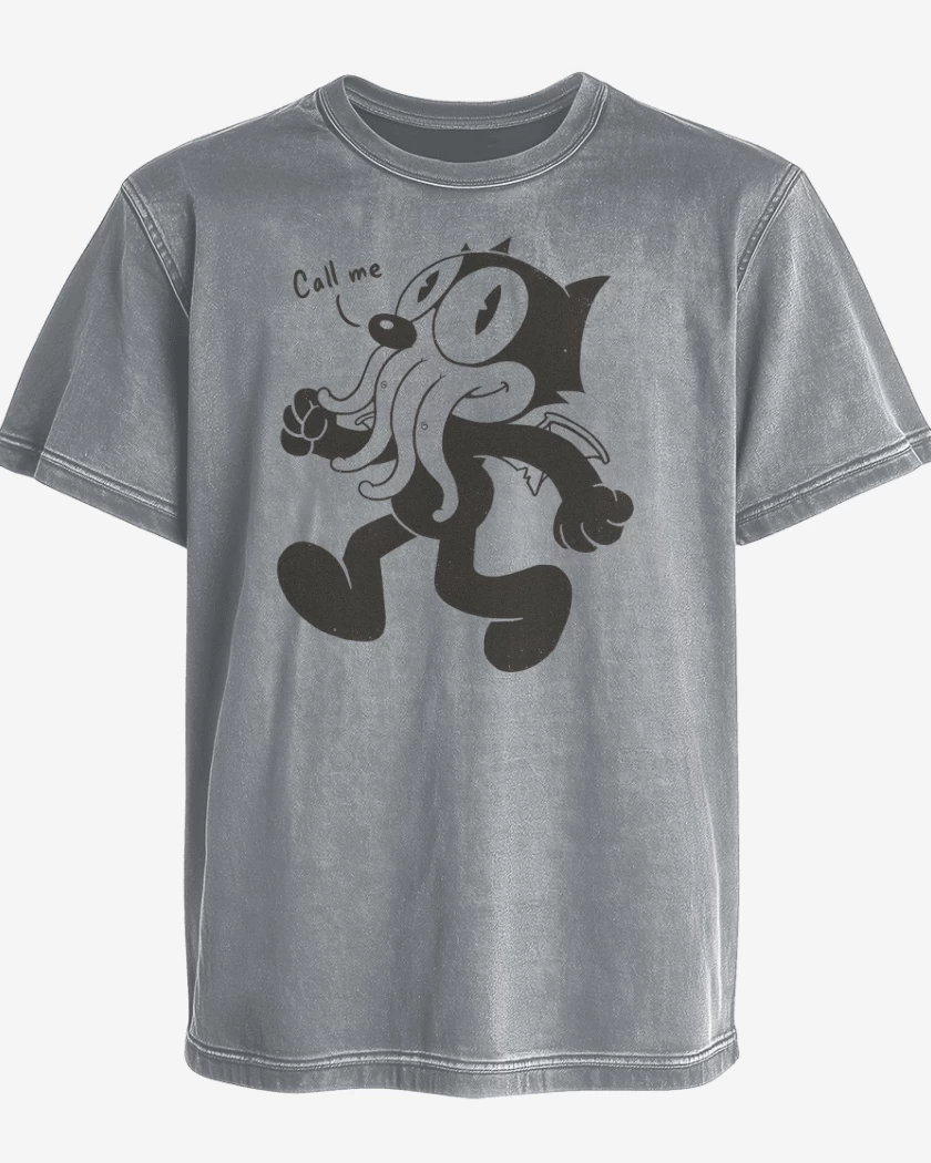 Polera desgastada Gris Melange de Fhelhix