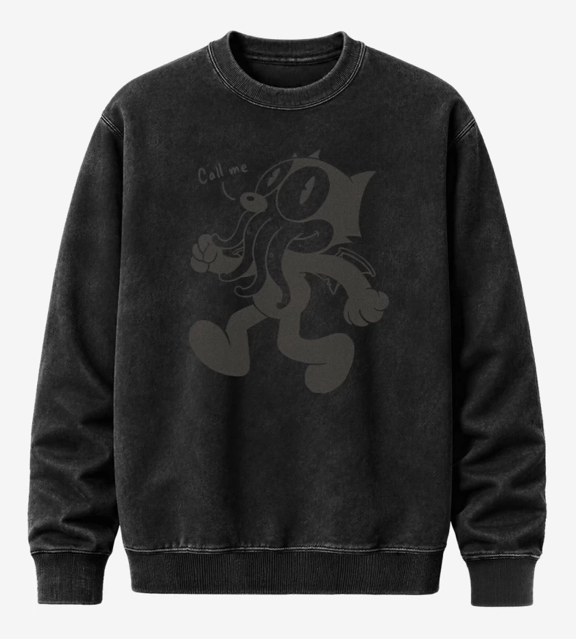 Poleron Polo Acid Wash Negro de Fhelhix