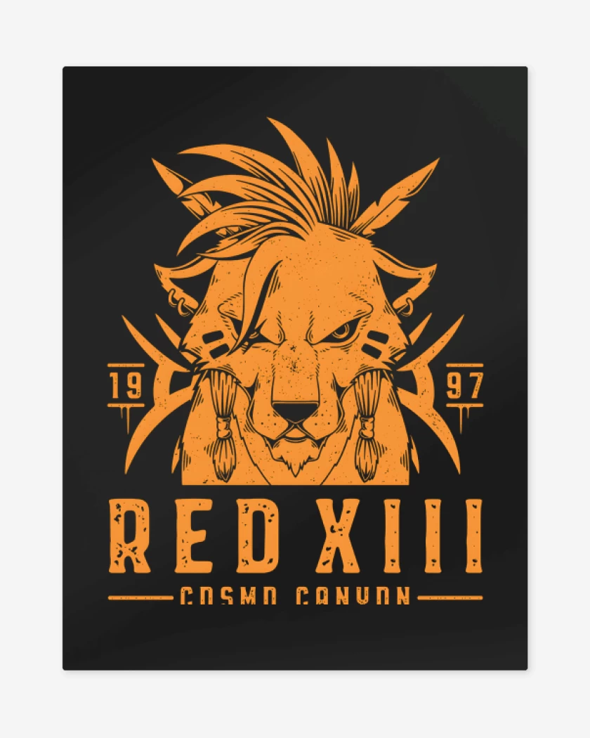 Print metalico Negro de Red XIII